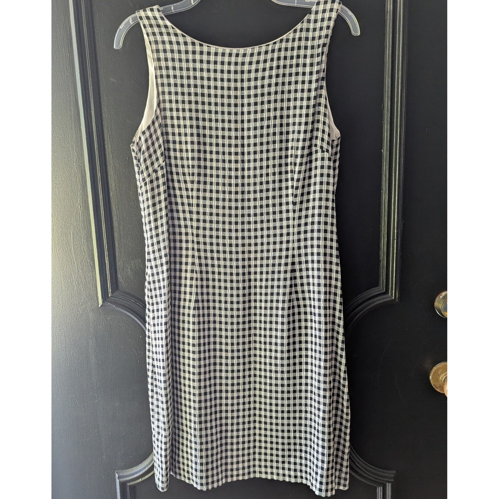 Vtg 90s Rabbit Rabbit Rabbit Designs Dress Black& White Gingham Seersucker 12M